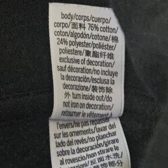 Pink Victoria Secret Black Cropped Collard Sweatshirt Size XXL - Picture 4 of 4